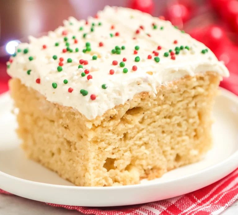 Cake with Eggnog Buttercream for a Birthday Celebration