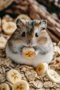 Hamster Snack with Banana and Oats