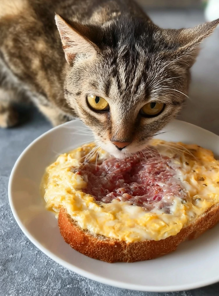 cat breakfast recipe with egg