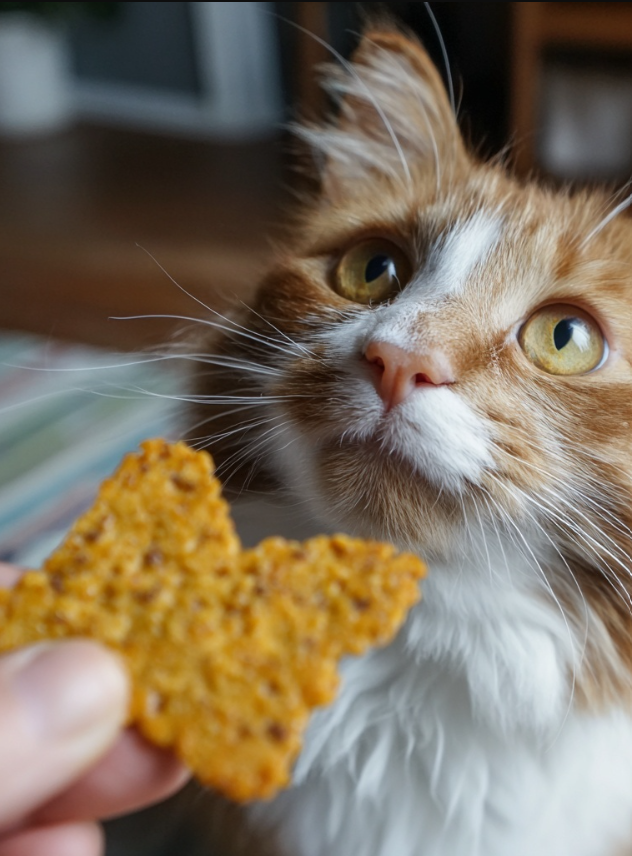 cat crunchy treat recipe with cheese