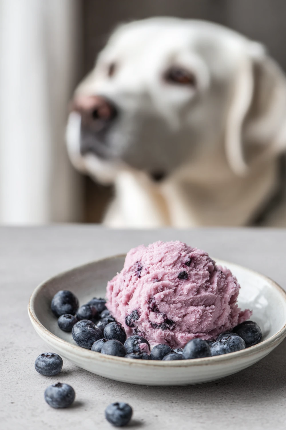 Dog frozen yogurt with blueberry for joint health recipe