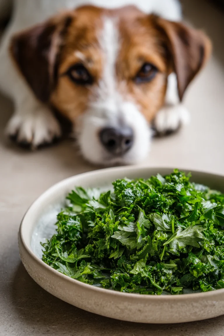 Dog healthy chew recipe with parsley for dental care