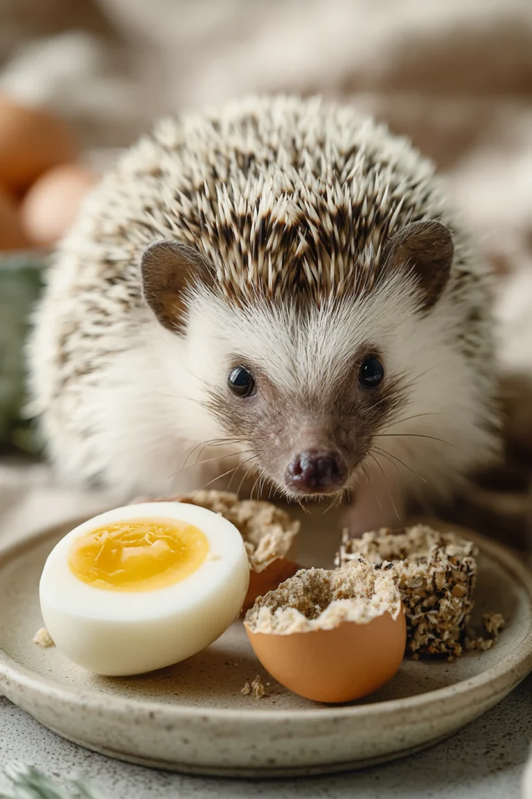 Hedgehog snack recipe with boiled egg for protein