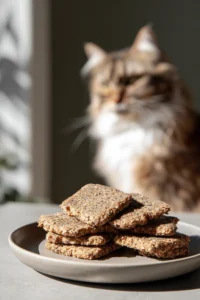 Homemade cat biscuit recipe with salmon