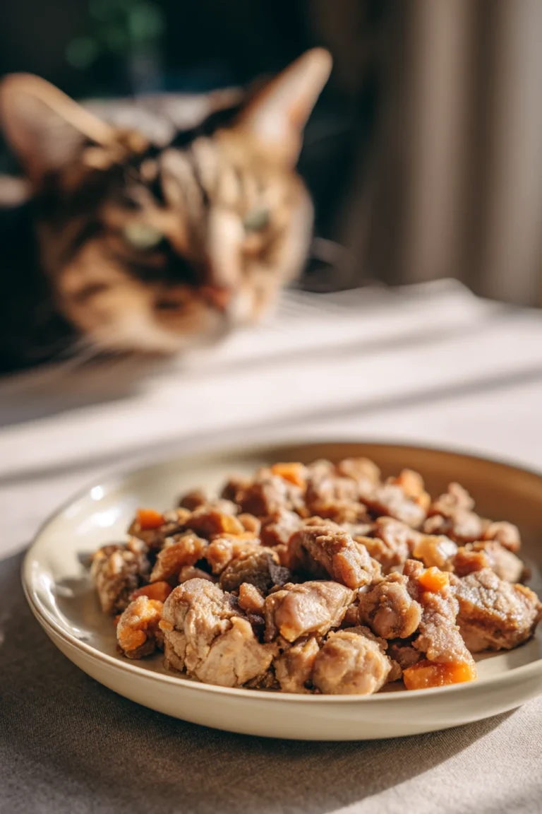 Homemade grain free cat recipe with rabbit