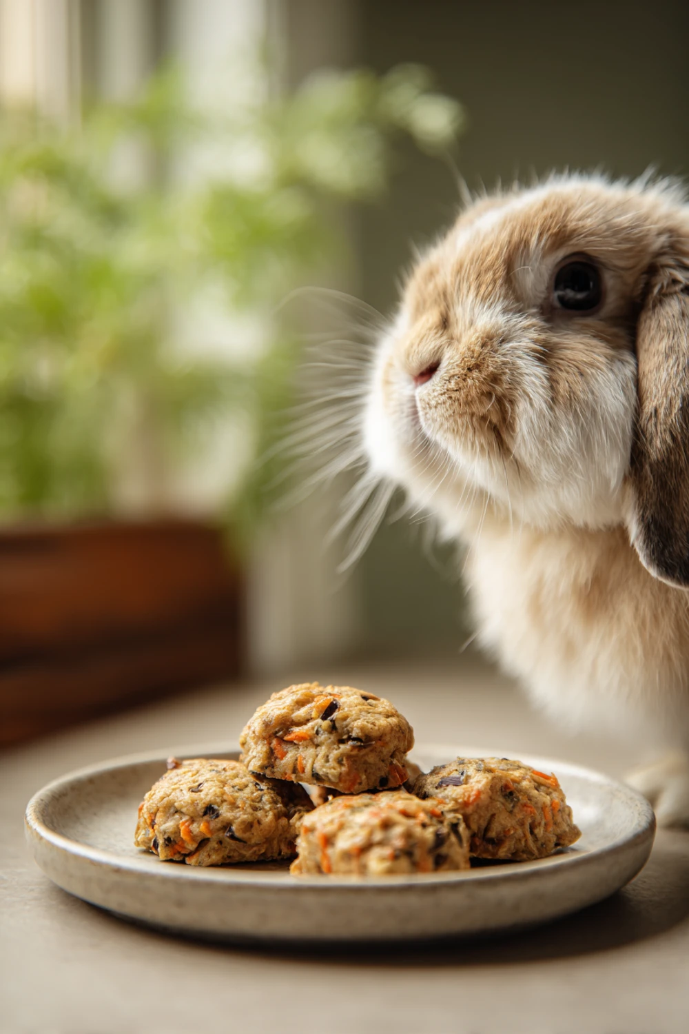 Rabbit treat recipe with carrot and parsley for teeth health recipe